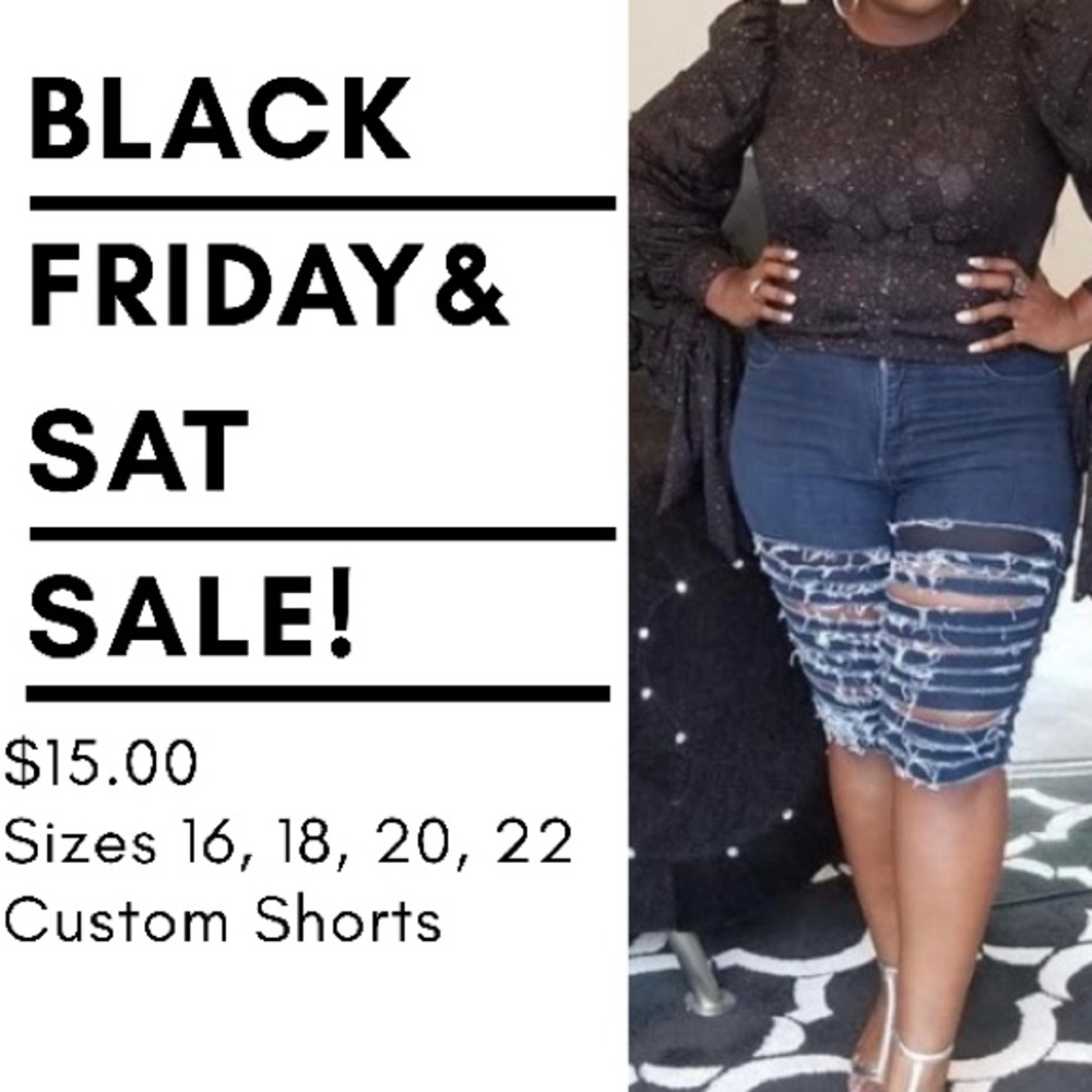 Custom Demin Trendy Shorts